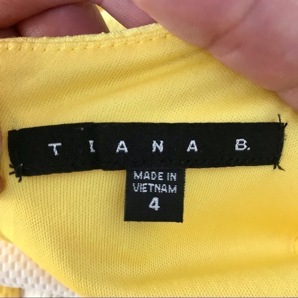 Tiani B Retro Rockabilly Yellow White Striped Pleated Dress Zipper Vintage 4 - Picture 13 of 14